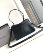 alenciaga Rodeo Mini Handbag in black smooth calfskin 9027 aged-silver hardware - Image 4