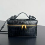 Bottega Veneta Bang Bang Crocodile skin 789109 black