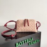Bottega Veneta Intrecciato Concert Pouch 794258 Seashell&red