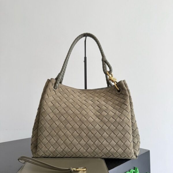 Bottega Veneta Parachute suede 826212 Pinecone& Brass finish