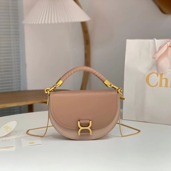 CHLOE Small leather shoulder bag CL225156 pink