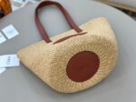 CHLOE Woven Raffia Slit Mini Tote Bag 11265 brown - Image 5