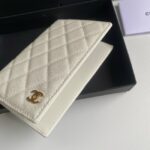 Chanel Calfskin Leather & Gold-Tone Metal Wallet B80385 white - Image 2