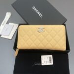 Chanel Classic Zipped Wallet 3726 yellow