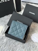 Chanel Leather Wallet A84058 blue - Image 2
