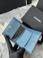 Chanel Leather Wallet A84058 blue - Image 3