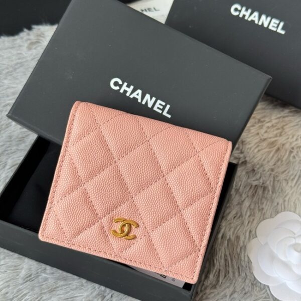 Chanel Leather Wallet A84058 pink