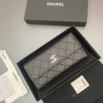 Chanel Long Flap Wallet AP3724 black