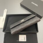 Chanel Long Flap Wallet AP3724 black - Image 3