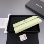 Chanel Long Flap Wallet AP3724 light green - Image 2