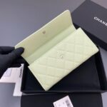 Chanel Long Flap Wallet AP3724 light green - Image 3