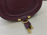 Chloe Grained Calfskin MARCIE saddle bag 31054 burgundy - Image 5