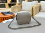 Chloe Grained Calfskin MARCIE saddle bag 31054 light gray - Image 5