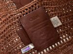 Chloe SUMMER straw and leather tote bag 1668 brown - Image 4