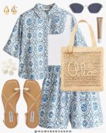 Chloe SUMMER straw and leather tote bag 0824P Nude - Image 6