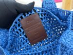 Chloe SUMMER straw and leather tote bag 0824P blue - Image 4