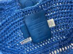 Chloe SUMMER straw and leather tote bag 1668 blue - Image 2