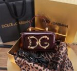 Dolce & Gabbana Patent leather Shoulder Bag G6504 Burgundy - Image 2