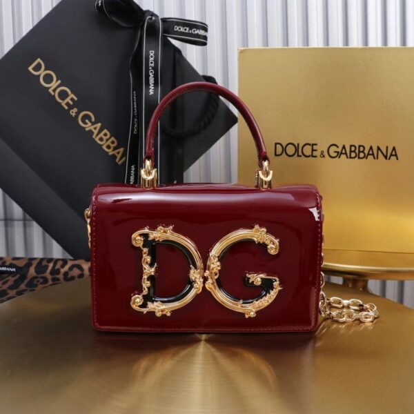 Dolce & Gabbana Patent leather Shoulder Bag G6504 red