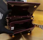 Dolce & Gabbana Patent leather Shoulder Bag G6504 Burgundy - Image 5