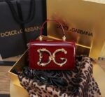Dolce & Gabbana Patent leather Shoulder Bag G6504 red - Image 3