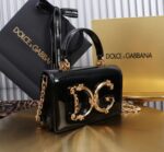 Dolce & Gabbana Patent leather Shoulder Bag G6504 black - Image 6