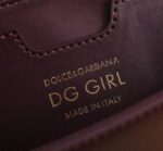 Dolce & Gabbana Girl leather Shoulder Bag G6504 Burgundy - Image 2