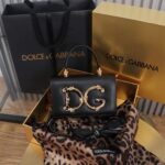 Dolce & Gabbana leather Shoulder Bag G6504 black - Image 5