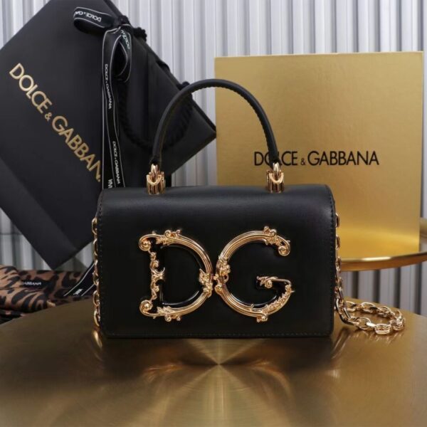 Dolce & Gabbana leather Shoulder Bag G6504 black