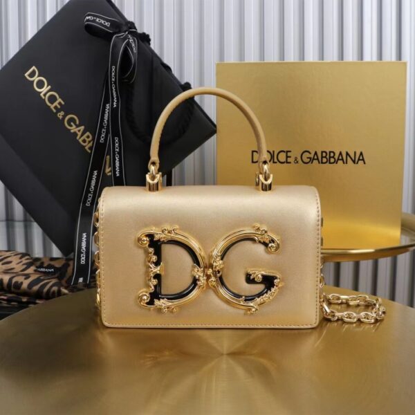 Dolce & Gabbana leather Shoulder Bag G6504 gold