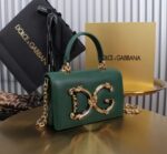Dolce & Gabbana leather Shoulder Bag G6504 green - Image 3