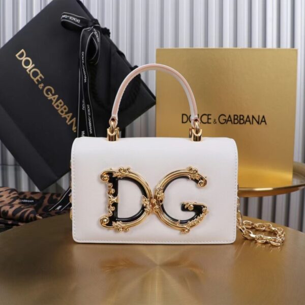 Dolce & Gabbana leather Shoulder Bag G6504 white
