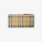 Large Check Bifold Wallet Archive beige/briar brown - Image 3
