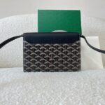 Goyard Calfskin Leather Shoulder Bag 55698 black - Image 4