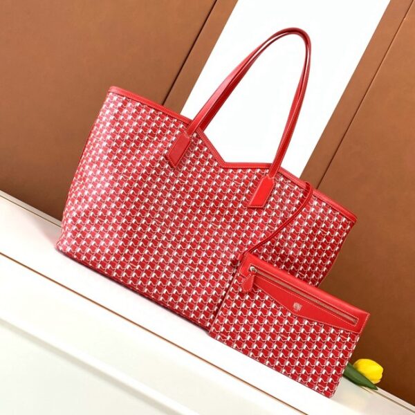 Goyard Calfskin Leather Tote Bag 3365 red