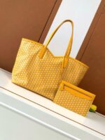 Goyard Calfskin Leather Tote Bag GM 3365 yellow