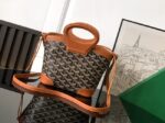 Goyard Calfskin Leather Tote Bag PM 00249 black&brown - Image 3