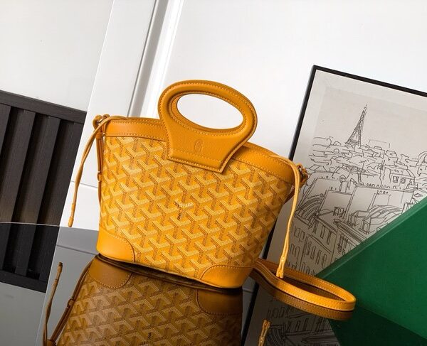 Goyard Calfskin Leather Tote Bag PM 00249 yellow