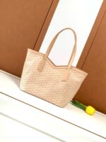 Goyard Calfskin Leather Tote Bag PM M8003 Nude - Image 5