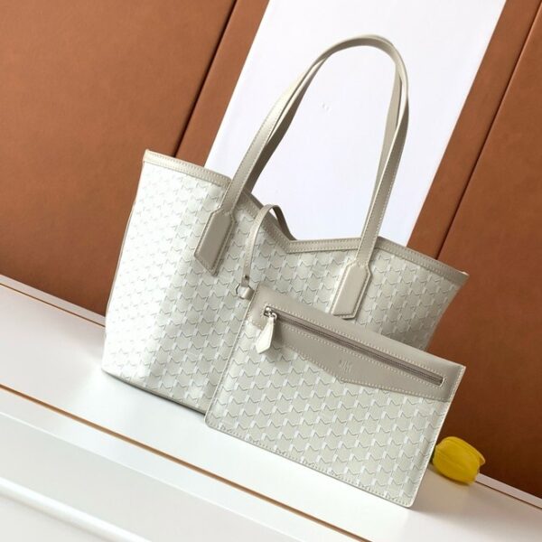 Goyard Calfskin Leather Tote Bag PM M8003 gray