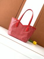 Goyard Calfskin Leather Tote Bag PM M8003 red - Image 6