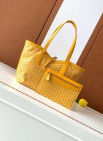 Goyard Calfskin Leather Tote Bag PM M8003 yellow