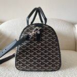 Goyard Calfskin Leather Travel Bag 55699 black - Image 4