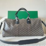 Goyard Calfskin Leather Travel Bag 55699 black - Image 5