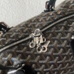 Goyard Calfskin Leather Travel Bag 55699 black - Image 6