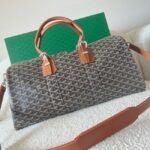 Goyard Calfskin Leather Travel Bag 55699 brown - Image 7