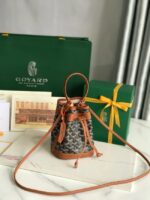 Goyard petit flot drawstring Bag MINI 20251 black&brown - Image 2