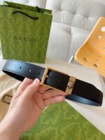 Gucci Belt with Interlocking G detail 673921-2 - Image 2