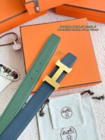 Hermes Epsom calfskin double-sided leather belt 65988 - Image 2