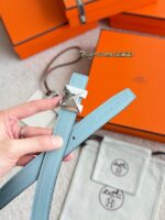 Hermes Epsom calfskin double-sided leather belt 65994 - Image 4